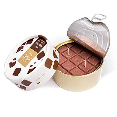 Candlecan Chocolate Bar Candle - Large Real Scented Candles For Women, Foodies - Gold Tin Candle For Home Gift - Vegetable Wax - Long Burning 30H #TOP26