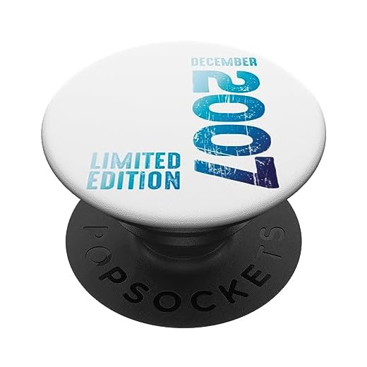 Diciembre 2007 Año 2007 Retro 2007 Vintage 2007 Edición PopSockets PopGrip Intercambiable