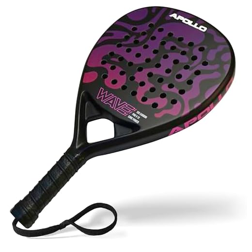 Pala de pádel Apollo 12K Wave - Pala de pádel para Jugadores Principiantes y avanzados, Pala de Carbono para Hombre y Mujer
