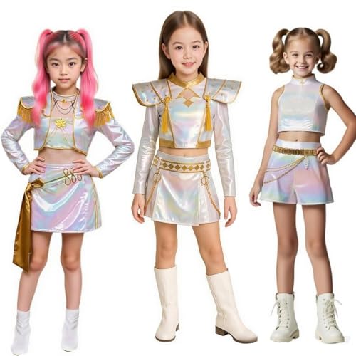 [DMCXEK] K-POP ガールズ！デーモン・ハンターズ コスプレ衣装セット子供 ルミ ミラ ゾーイ コスプレ Cosplay 日常 変装 演出服 学園祭 文化祭 ハロウィン クリスマス 忘年会 誕生日