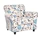 SearchI Stretch Sofa Cover Printed Couch Covers, Floral Pattern 2 Piece Armchair Slipcover with Separate Chair Cushion Cover, Washable Furniture Protector for Living Room(Armchair, Ball Flower)