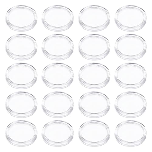 Cápsulas para monedas 25mm en pack de 100 estuches transparentes