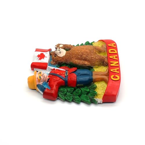 Imán decorativo de resina con diseño de Canadá miniatura 4