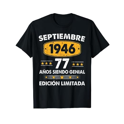 77 Años Cumpleaños Regalo Septiembre 1946 Septiembre 77 Años Camiseta