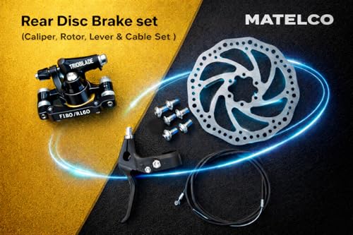 Image of Matelco Bicycle Rear Disc Break Set Thradless for All Bikes Cycle Stainless Steel Kit