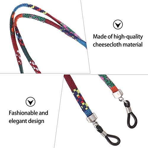 EXCEART 10Pcs Titular De Óculos Cinta de Algodão Colorido Óculos De Sol Eyewear Retentor Anti- Slip