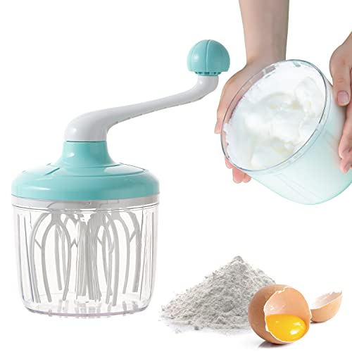 Erato Manuel Batteur à oeufs, Fouet à Oeufs Multifonction, CrèMe à Oeufs Manuel Fouet batteur à œufs à la maison 1100ML, Vert Cover
