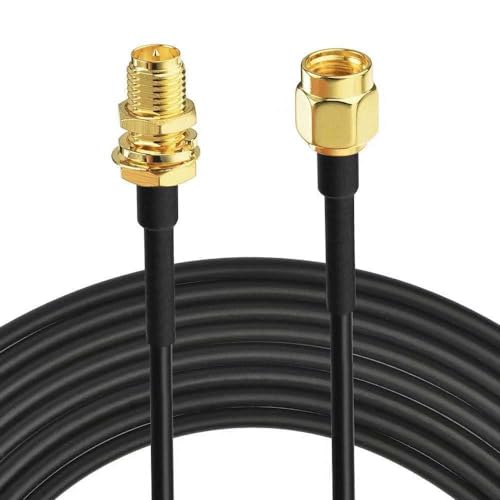 CABLEPELADO Câble d'antenne d'extension RP-SMA mâle à femelle, câble d'antenne wifi à faible perte, câble coaxial rallonge antenne WiFi, câble carte...