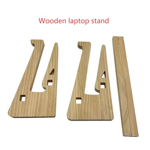 Soporte vertical plegable de madera para laptop miniatura 2