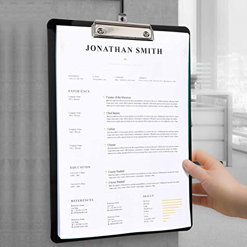 STOBOK 2Pcs Documento Arquivo de Pasta Clipe Em Forma de Lua A4 Prancheta Escrita Do Negócio de Pape