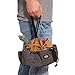 Dickies 12-Pocket Drawstring Work/Tool Bag, Heavy-Duty Drawstrings for Quick-Closure, Snap-Secured Tape Strap, Durable Canvas Construction, Grey/Tan