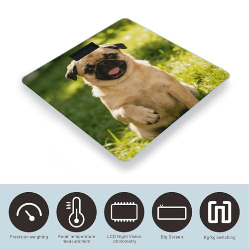 Báscula digital para baño con diseño de perro caricatura miniatura 3