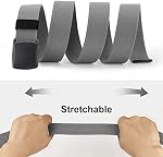 Mens Elastic Stretch Belt Military Tactical Web Belts 2 Pack Nylon Belt for Work