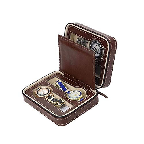 Schublade Organizer Kleidung Schwarz Schmuck-Box 4-Uhr-Organisator-Speicher-Fall-Leder-Frauen der Männer Damen