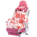 DOBUONO Comfy Cute Gaming Chair Cushion, Pink Kawaii for Gamer Girl Gifts, Office Chair Cushion with Backrest Non-Slip