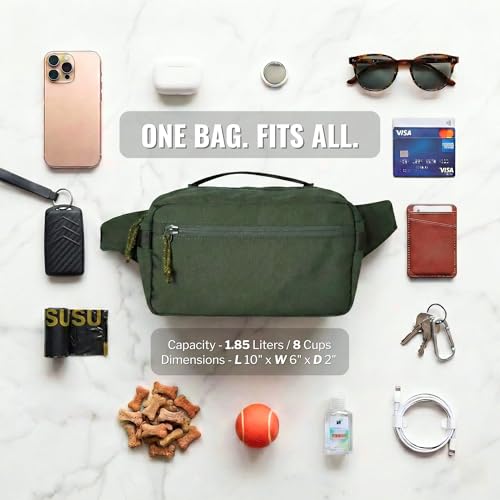 Dog Walking Crossbody Bag Olive