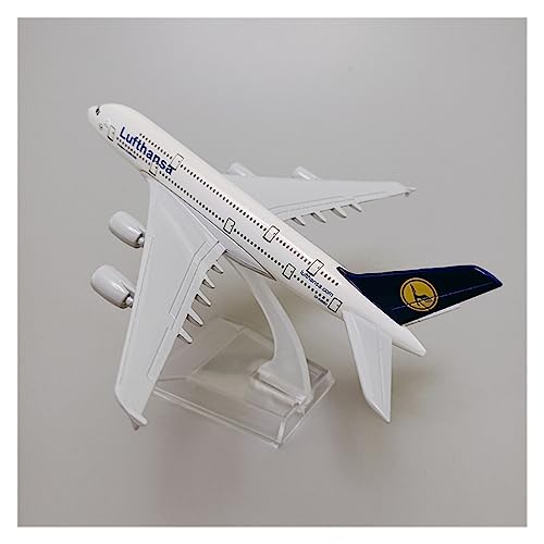 Avión de juguete Airbus A380 de Lufthansa miniatura coleccionable de metal 16cm