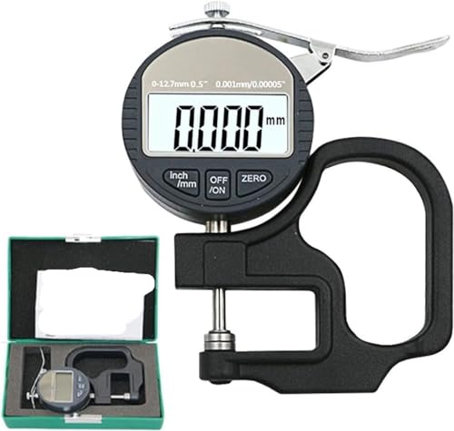 BULINO Micrometro Digitale, Calibro a quadrante, spessimetro elettronico da 0,001 mm Micrometro Digitale da 10 mm Misuratore di Spessore Misuratore di Spessore con Uscita Dati Micrometro Digitale 647