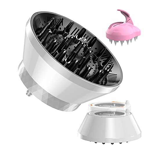 ZOMAO Universal Hair Diffuser,Hair Diffuser Attachment for Curly Wave and Natural Hair, Professional Blow Dryer Diffuser, Adjustable from 1.4 Inch to 3.1 Inch