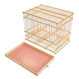 Forme rectangulaire spacieuse : la cage rectangulaire en bambou offre plus d’espace qu’une cage circulaire, favorisant le bien-être de vos inséparables ou de vos petits oiseaux (volière pour pinsons, cage pour perruches)