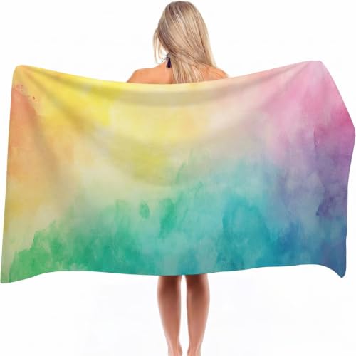 Serviette de plage microfibre 220x100 cm grand drap de piscine imprimé - 2