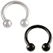 stainless steel eyebrow rings septum 14g 3/8 circular barbell horseshoe bar lip ear tragus stud AVTU 2PCS