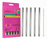 Apto para lavavajillas y cepillo: el material de las pajitas te permite limpiar las pajitas de forma cómoda y sin problemas en la máquina o de forma tradicional con la mano. Para la limpieza a mano hay cepillos extra hechos en el paquete y te facilita la limpieza de las pajitas desde el interior.