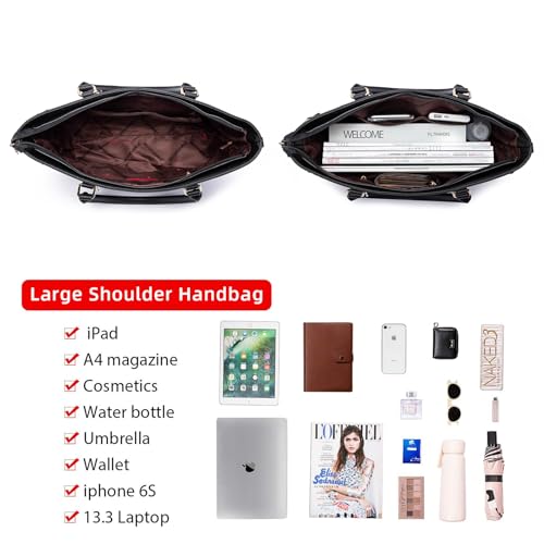 Image of Montana West 3PCS Purses for Women Tote Bag and Wallet Set Shoulder Satchel Handbags