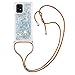 Produktbild Nadoli Handykette Hülle für Samsung Galaxy S10 Lite,Durchsichtig Glitzer Treibsand Flüssigkeit Silikon Handykordel Necklace Schutzhülle Handyhülle mit Umhängeband