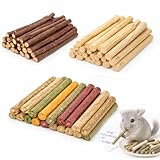 RowGlow 120g Barritas De Manzano Heno Bambú Natural para Conejos, palitos Bambu Timothy Manzano Palo Juguete para Conejo Hamster cobaya Chinchilla (Mezcla 120g)