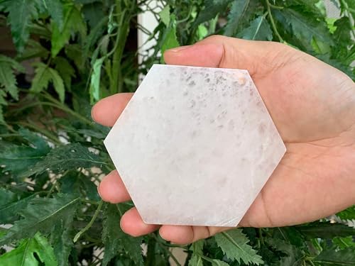 Plato de Selenita Hexagonal de 3" GAF TREASURES miniatura 3