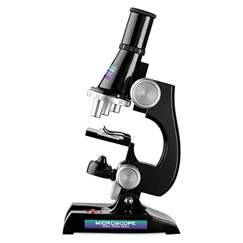 Toyrific | Kids Microscope Set Kit with Light, STEM Kit for Beginners, Children, Educational Science Kit 100x, 200x, 450x Magnification Cover