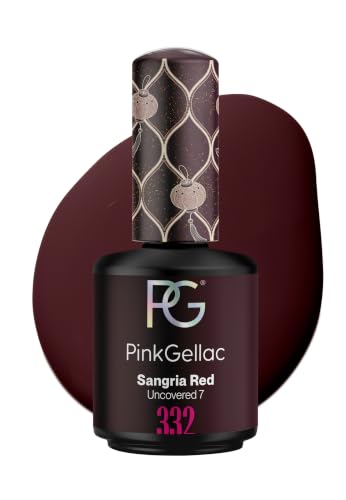 Pink Gellac Żelowy Lakier Do Paznokci Uncovered7 Creamy Finish 332 Sangria Red 15 ml