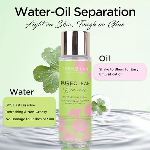 BEPHOLAN Cluster Lash Glue Remover 60ml, DIY Eyelash Extension Remover, Bond & Seal Adhesive Professional & Self Use, for Sensitive Eyes, Eye Makeup & Mascara Remover - Thumbnail 3