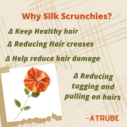 Image of Atrube's Satin Bonnet for Curly Hair | Silk Bonnet for Hair | Combo of Pack of 2 Satin Pillowcases with 3 Silk Scrunchies Adjustable HairCap