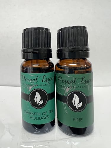 Image of Eternal Essence Oils 2 Pack 10ml Premium Fragrance Oil - Pine Needle & Warmth of The Holidays - for Candle, Soap Making, Aromatherapy, Diffusers, Home Care, & Humidifiers