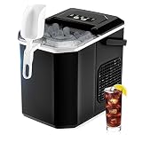 FREE VILLAGE Countertop Ice Maker, 6 Mins/9 Pcs Bullet Ice, 26 lbs Ice/24Hrs, Self-Cleaning Ice Mach