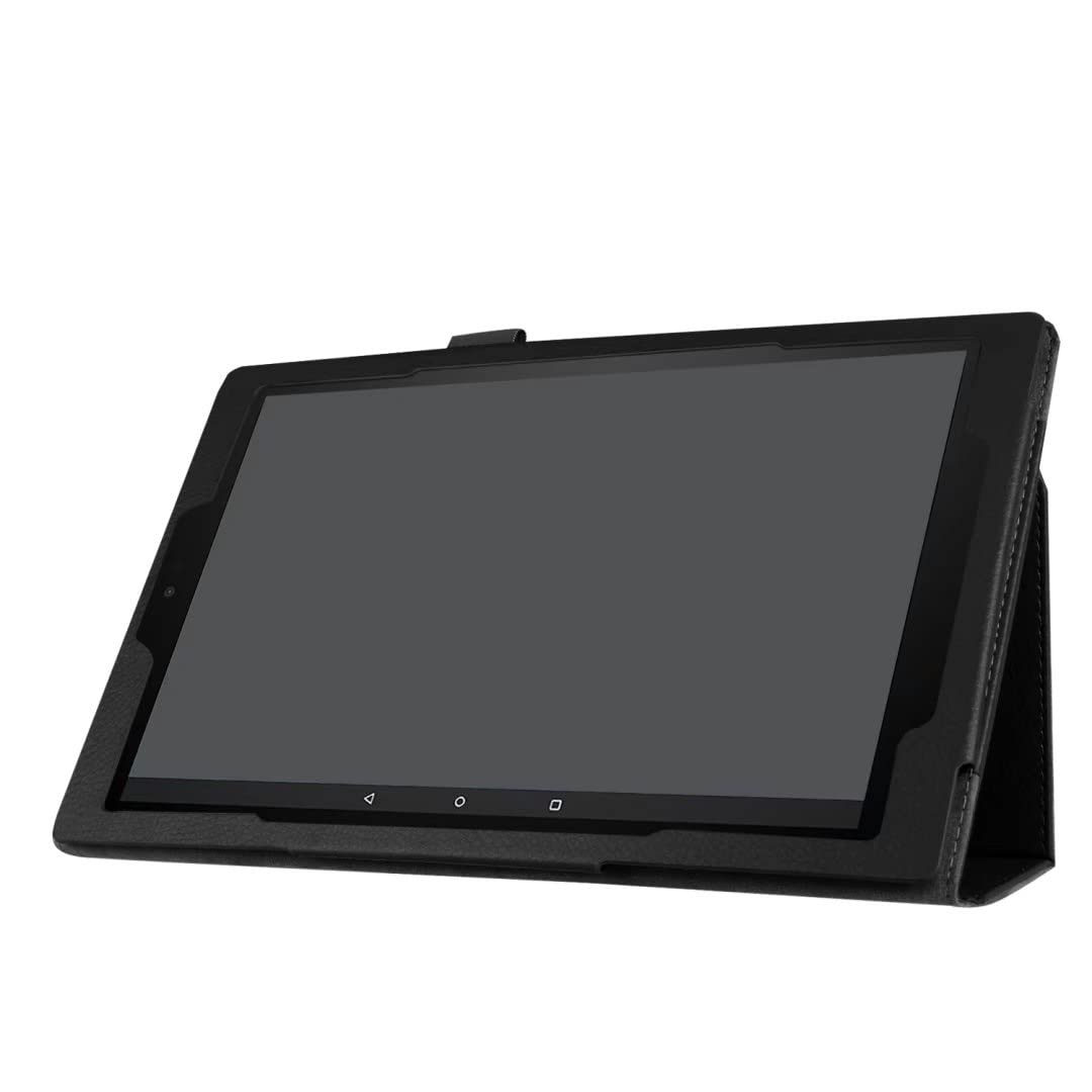 Pokrywa tabletu Tekstura skórzana futerał tabletki dla Kindle Fire HD8 (2015/2016/2017) Slim składany stojak Folio Protector Odpornaoprojowa pokrywa z uchwytem Strona główna tabletu(Dark blue)