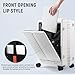 UrbanExplorer 20 Inch Carry On Luggage TSA Approved, Aluminum Frame Zipperless Luggage Carry On with Compartment for Short Trips, ABS+PC Hard Shell Suitcases with Spinner Wheels, White