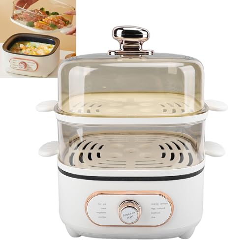Vapor Vaporante Eléctrico 10.5l Gran Capacidad, 8-en-1 Multi-Coker con Temporizador De 12 Horas Y Canastas Extraíbles: para Verduras, Carne, Pescado, Arroz, Albóndigas Y Cocina Saludable (1200w)