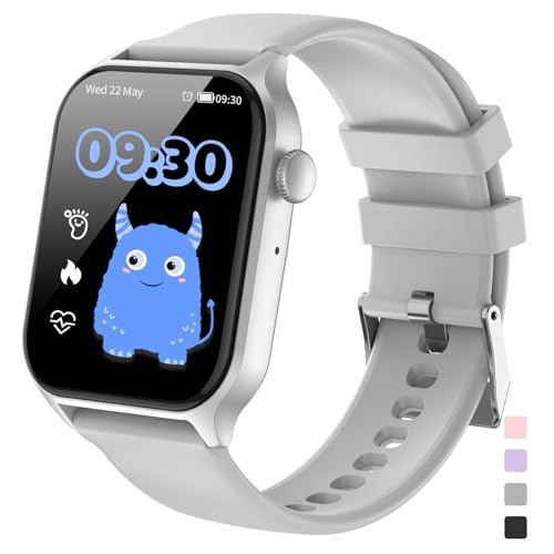 JUBUNRER Smartwatch för Barn Pojkar Flickor Hjärtfrekvens Sömn Tracker Pedometer Väckarklocka Sport IP68 Vattentät Fitness Tracker Gåvor - för Tonåringar