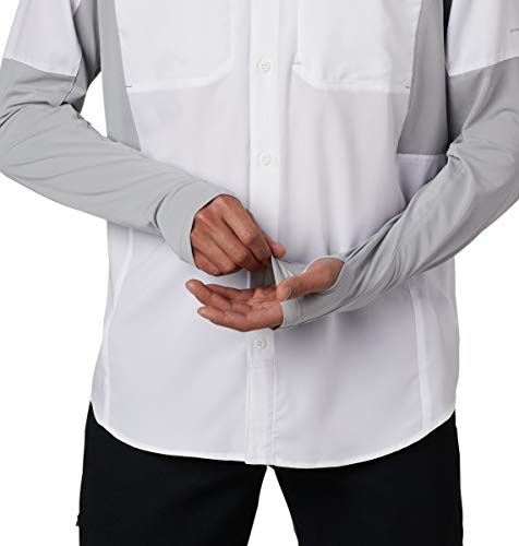 Columbia Camiseta masculina Silver Ridge Lite Hybrid Branca/Cinza Columbia, Médio