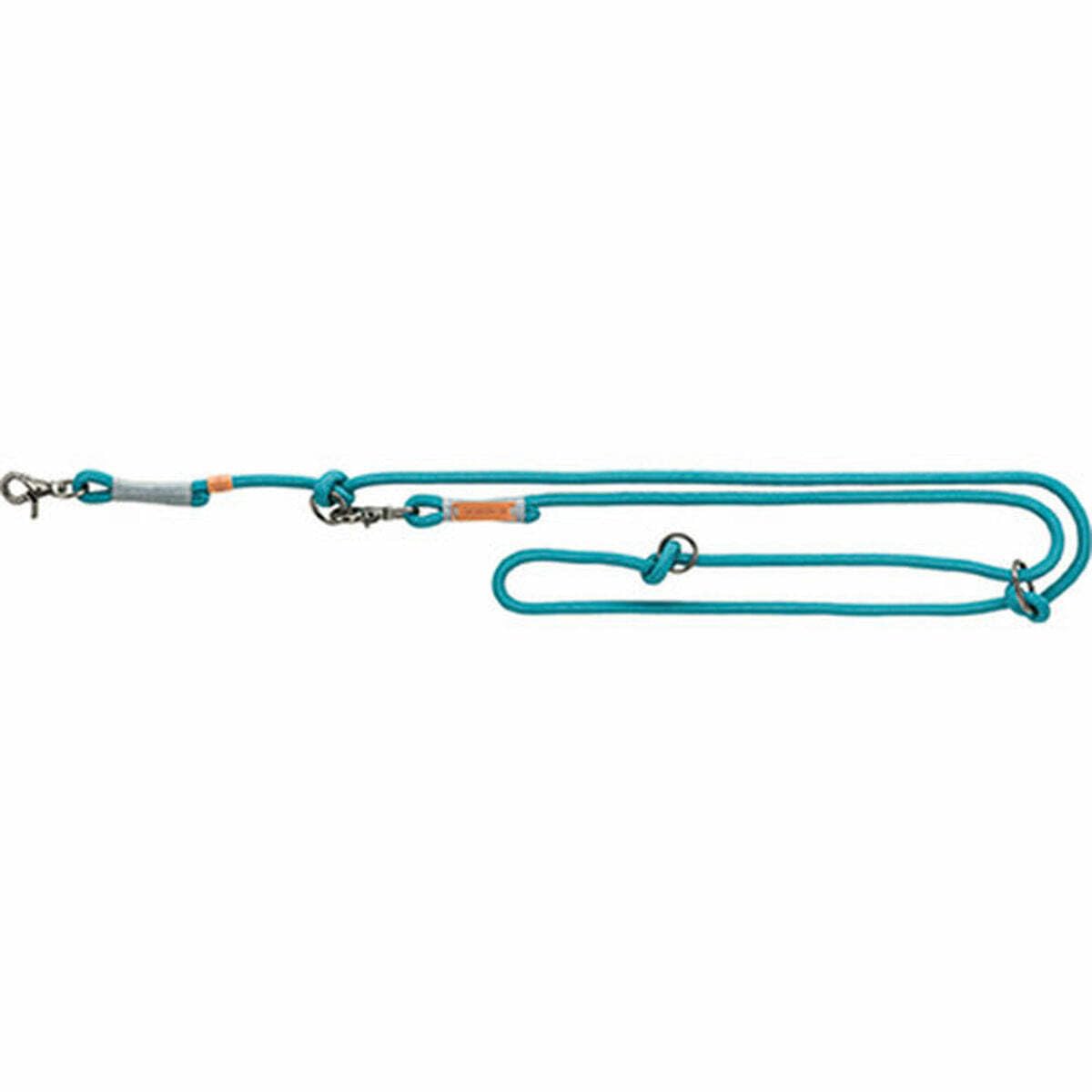 Trixie hondenriem be nordic verstelbaar petrol / grijs 200x1,3 cm