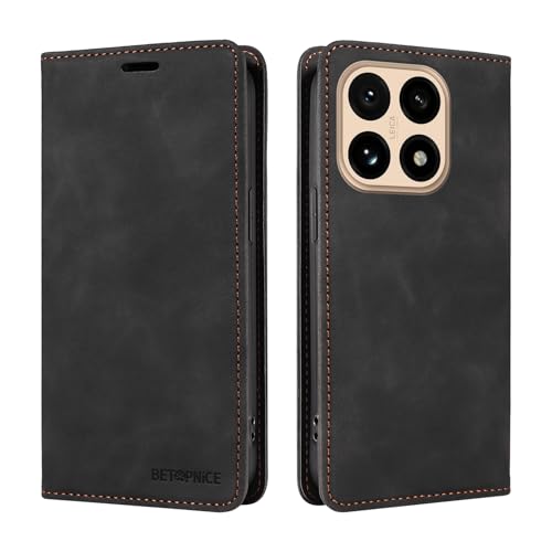 DEDUX Handyhülle für Xiaomi 15T 5G Hülle Premium Leder Klappbar Tasche RFID Schutzhülle Magnetisch Flip Brieftasche Etui. Schwarz