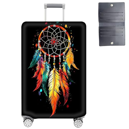 Luggage Cover Protector for 30-32 Inch Suitcases, TSA Approved Elastic Travel Suitcase Covers, Anti-Scratch Washable Luggage Sleeve for Carry On & Checked Bags, Dream Catcher