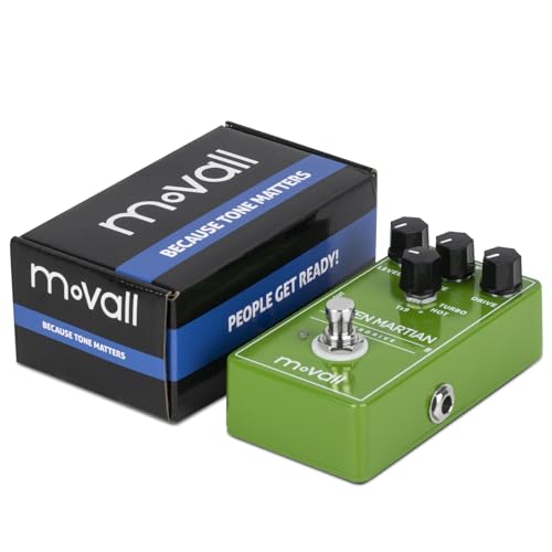 MOVALL MP105 Pédale d'effet pour guitare Martian Overdrive Vert compacte bypass - 7