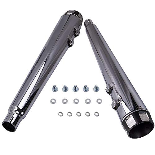 maXpeedingrods 4  Megaphone Exhaust Slip On Mufflers 1995-2016 for Touring Roadking，Road Glide, for Road King, Electra Glide