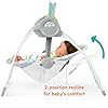 Bright Starts Playful Paradise Portable Compact Automatic Baby Swing with Music, Unisex, Newborn + #5