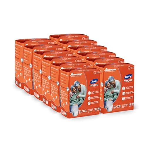 Image of DIGNITY Magna Pant Style Adult Diapers - XL /XXL (120 Pieces) With Wetness Indicator and Leakage Protection Upto 8-10 Hrs.