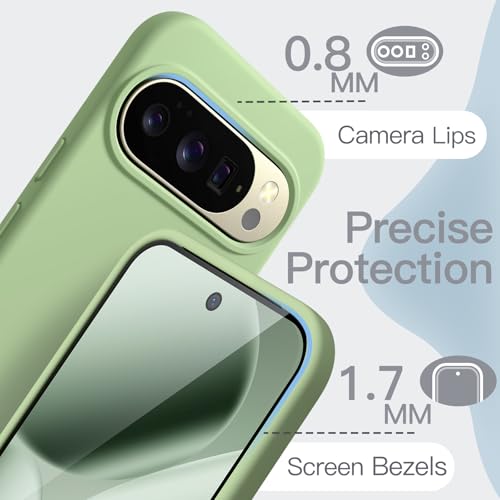 Image of JETech Liquid Silicone Cover Case for Google Pixel 10 Pro XL 2025, Silky Soft Touch Full-Body Protection, Anti-Scratch Shockproof Phone Cover with Microfiber Lining (Jade)